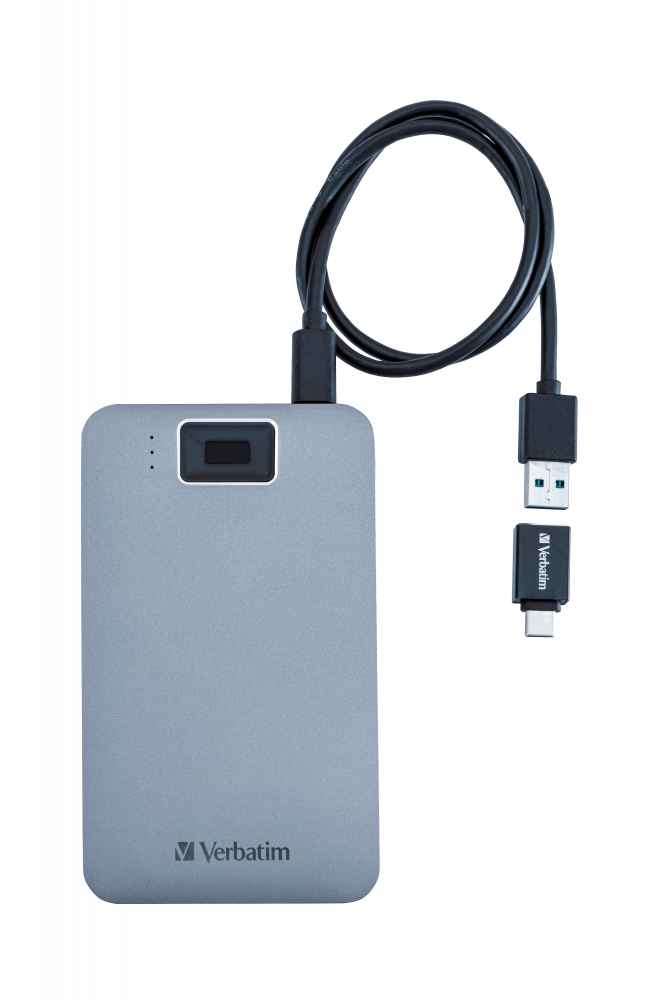 Executive Fingerprint Secure Portable USB-C Hard Drive 2TB
